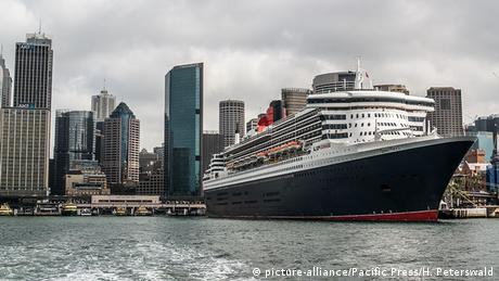 Australia Queen Mary 2 Cruise ship in port 
