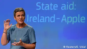 EU Kommissarin Margrethe Vestager PK zu Apple Steuervergünstigungen in Irland