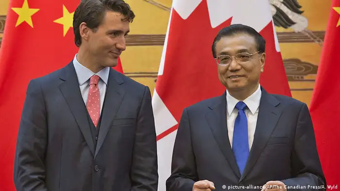 China Justin Trudeau trifft sich mit Li Keqiang