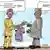 Karikatur Nigeria Wirtschaft Rezession
