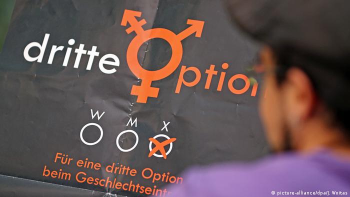 Leipzig Plakat für eine dritte Option Intersexuelle