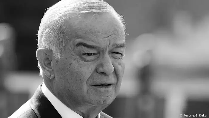 Usbekistan Präsident Islom Karimov - Schwarz-Weiß-Bild