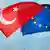 Türkische und Europäische Flagge