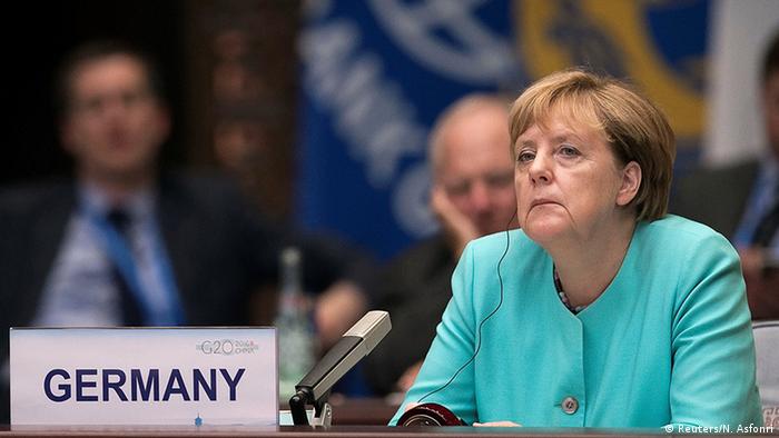 China G20 Gipfel in Hangzhou Kanzlerin Merkel