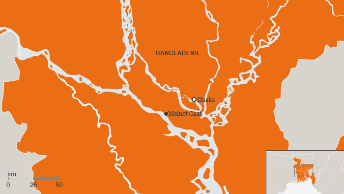 Karte Bangladesch Moinot Ghat Englisch