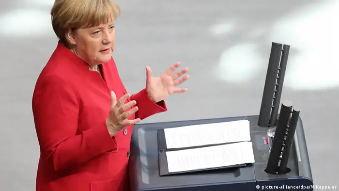 Bundeskanzlerin Angela Merkel Bundestag Rede