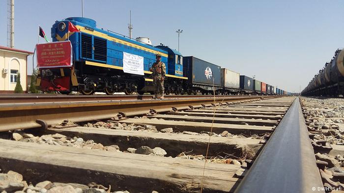 Afghanistan Hairatan Ankunft Cargo Zug aus China