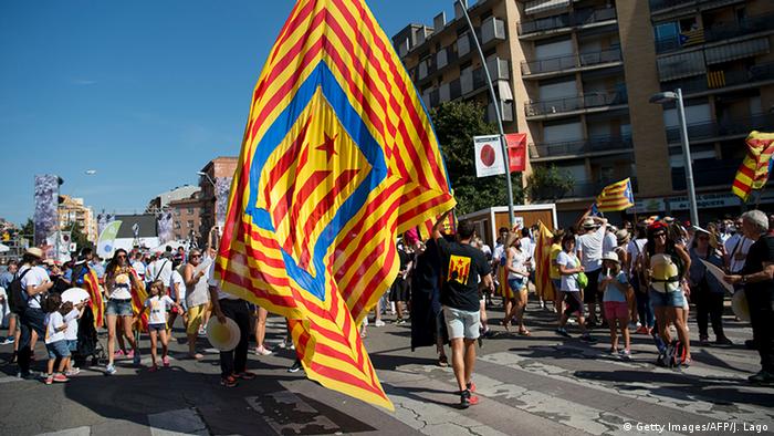 Spanien Protest für Unabhängigkeit in Katalonien (Getty Images/AFP/J. Lago)