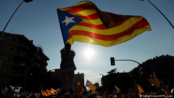 Spanien Protest für Unabhängigkeit in Katalonien