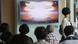 A television in South Korea showing a nuclear explosion A television in South Korea showing a nuclear explosion