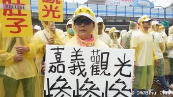 Taiwan Protest von Vertretern des Tourismusgewerbes Lin meimei