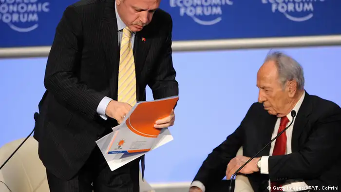 Weltwirtschaftsforum in Davos 2009 - Erdogan & Peres
