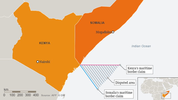 A map of the disputed area