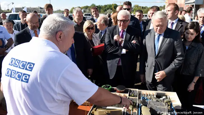 Ukraine Kiew Treffen Steinmeier Ayrault in Kramotorsk 15.09.2016