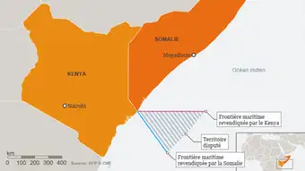 Infografik Umstrittenes Meeresgebiet Kenia Somalia Französisch