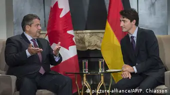 Kanada Sigmar Gabriel und Justin Trudeau
