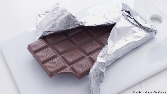 Schokolade in Alufolie Aluminiumfolie 
