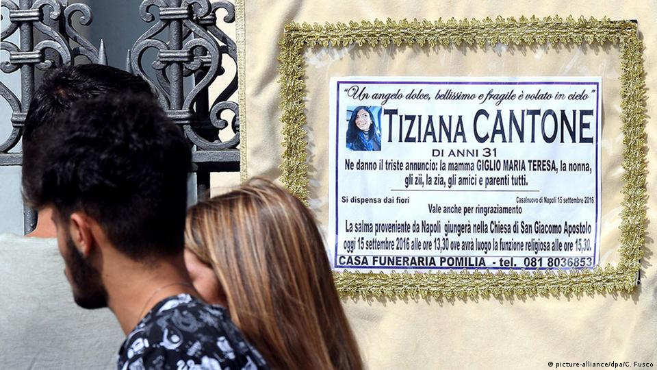 Tiziana Cantone Hard Free - Suicide over sex video highlights problem â€“ DW â€“ 09/16/2016