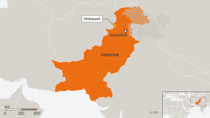 Karte Pakistan Mohmand Deutsch/Englisch