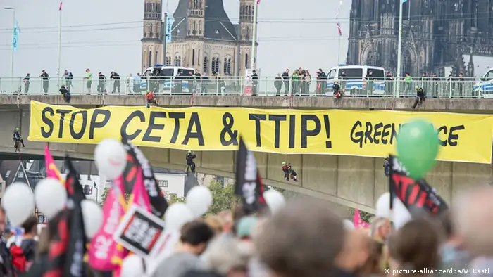 Demonstration gegen Ceta un TTIP in Köln