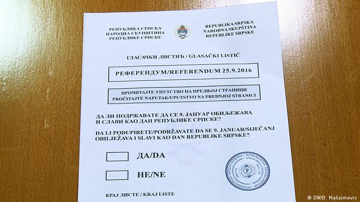 Republika Srpska Verfassungsgericht Ablehnung Referendum
