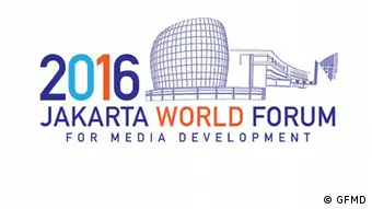 Logo des World Forum for Media Development 2016 in Jakarta
