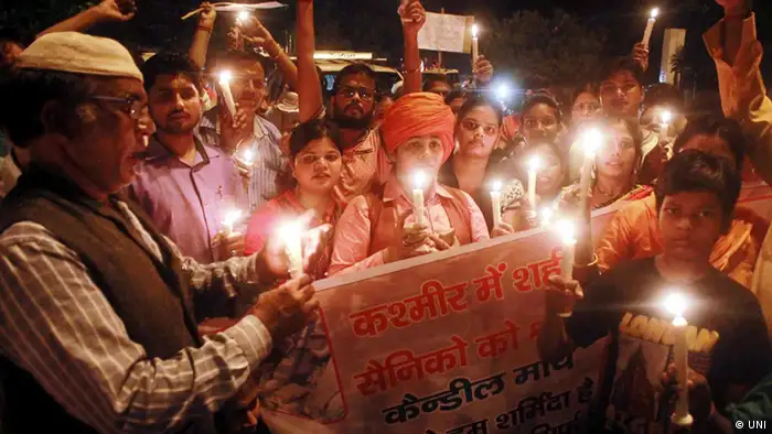 Indien Lal Chowk Srinagar - Nach Uri Terrorangriff (UNI)