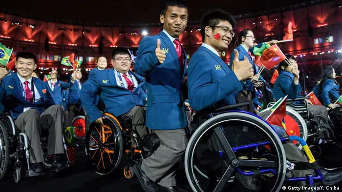 Brasilien Paralympics in Rio - Team China bei der Eröffnungsfeier