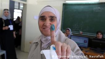 Jordanien Amman Parlamentswahlen Finger TInte
