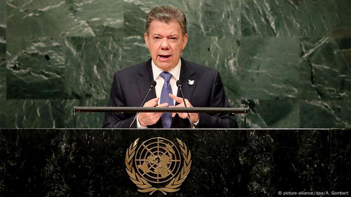 USA Juan Manuel Santos Beim Gipfel zu Flüchtlinge und Einwanderer der UN