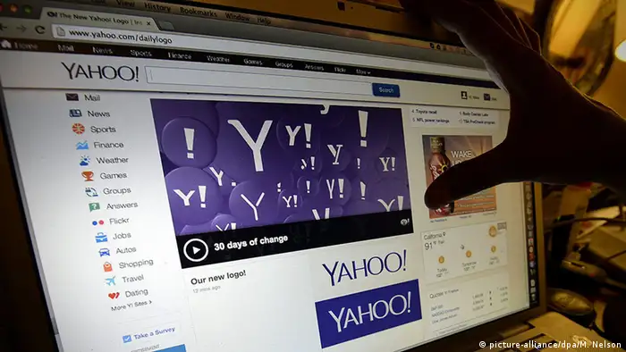 Yahoo Logo Schriftzug Computer (picture-alliance/dpa/M. Nelson)