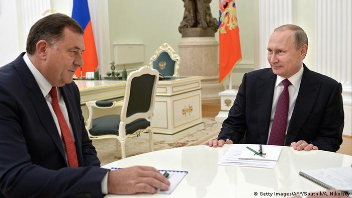 Russland Treffen Milorad Dodik und Wladimir Putin