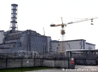 View of the Chernobyl nuclear plant in 2006.
