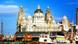 Liverpool shines in its architectural glory: Pier Head on the Mersey River Liverpool shines in its architectural glory: Pier Head on the Mersey River