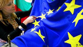 Bulgarien EU Beitritt Flagge
