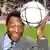 Portraitfoto von Pelé mit einem Fußball (Foto: AP)