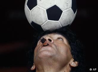 Soccer legend Diego Maradona will be able to keep puffing should he watch games in Germany