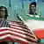 پرچمهای ایران و آمریکا