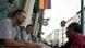 Turks Mustafa Cambudak, Fahrettin Hanei and Nevazat Cavan, from left, sitting under a German flag at a cafe in Berlin Turks Mustafa Cambudak, Fahrettin Hanei and Nevazat Cavan, from left, sitting under a German flag at a cafe in Berlin