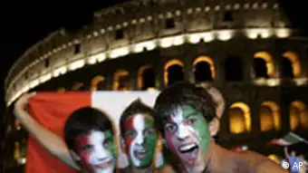 WM Fußball Deutschland Italien Reaktionen Fans in Rom