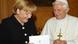 File photo of German Chancellor Angela Merkel smiling while visiting Pope Benedict XVI at the Vatican File photo of German Chancellor Angela Merkel smiling while visiting Pope Benedict XVI at the Vatican