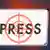 A montage showing the word Press in crosshairs