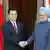 Presiden Cina Hu Jintao dan PM India Singh di New Delhi