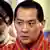 Bhutan King Jigme Singye Wangchuk talks to the media as an Indian Presidential guard, left, looks on in New Delhi, India, Monday, Sept. 15, 2003. Wangchuk is on a five-day visit to India to discuss bilateral and international issues. (AP Photo/Ajit Kumar)