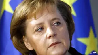Deutschland EU Bundeskanzlerin Angela Merkel Flagge