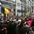 Scientology fans celebrating in front of Berlin headqurters