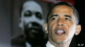 USA Senator Barack Obama in Chicago Martin Luther King Tag