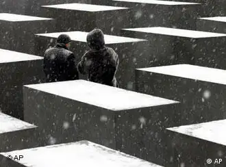 Visitors came to the Holocaust Memorial in Berlin Saturday for the national memorial day