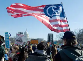 2007年1月，华盛顿的大规模反伊战示威