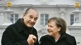Deutschland Frankreich Airbus Jacques Chirac bei Angela Merkel Schloss Meseberg